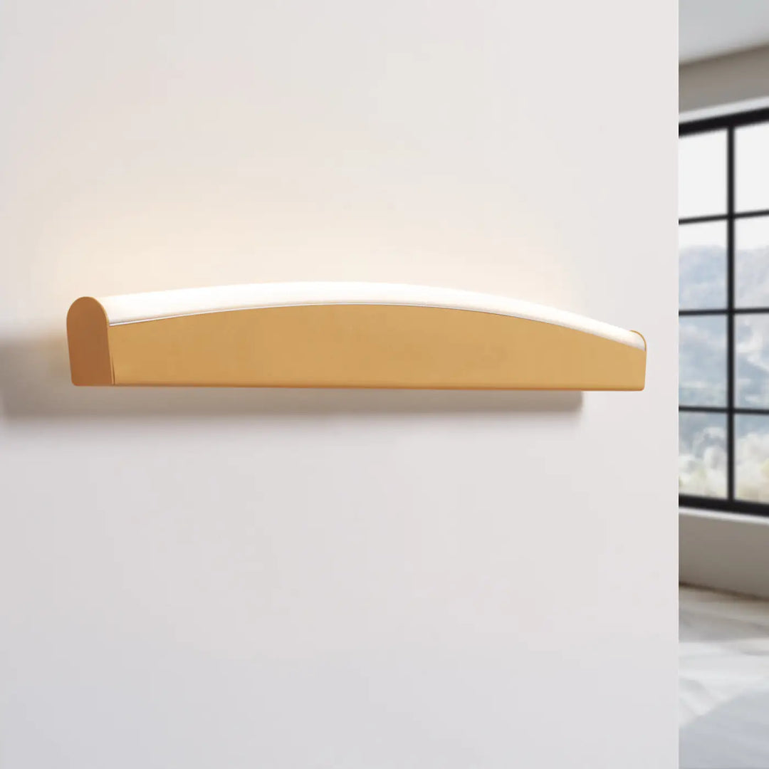 Applique murale or avec luminaire à led intégré et design moderne pour différentes couleurs déclairage