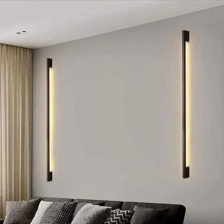 Applique Murale LED En Forme De Barre Fine Noire Design