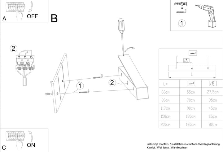 Aplique de pared blanco PINNE 67