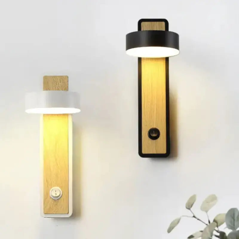 Applique led minimaliste bois clair moderne ambiance chic