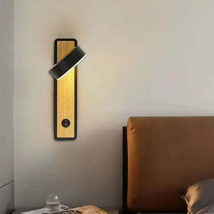 Applique led minimaliste bois clair moderne ambiance chic
