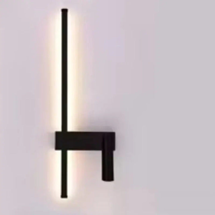 Applique murale led minimaliste en métal noir design élégant