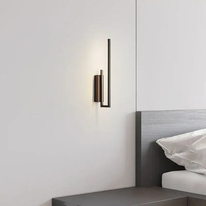 Applique murale LED moderne en métal noir design minimaliste