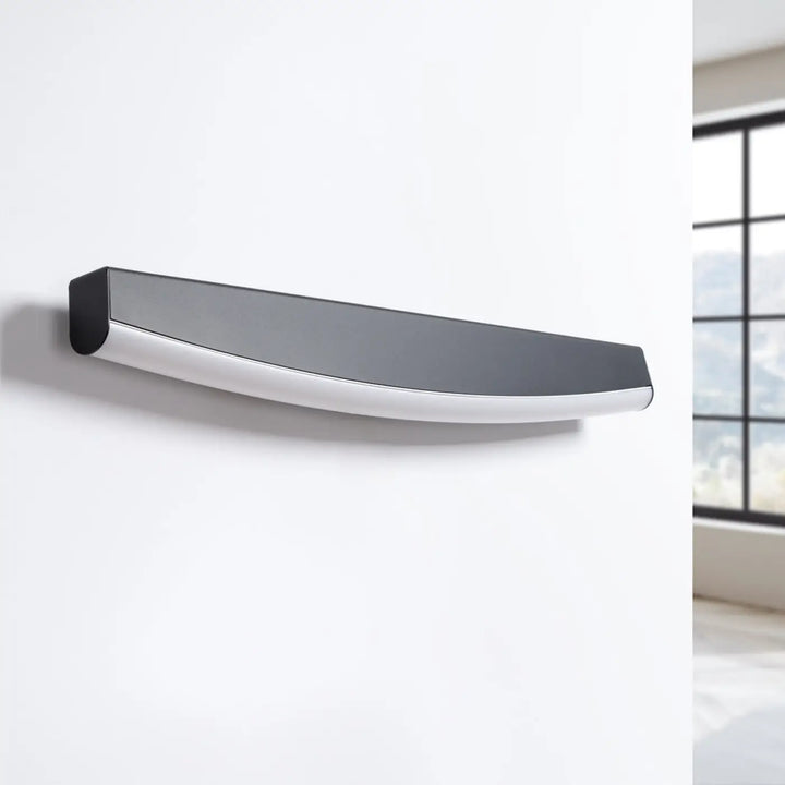 Applique murale jorun 3000k noir luminaire à led avec design minimaliste en noir mat et chrome poli pour couleurs d’éclairage