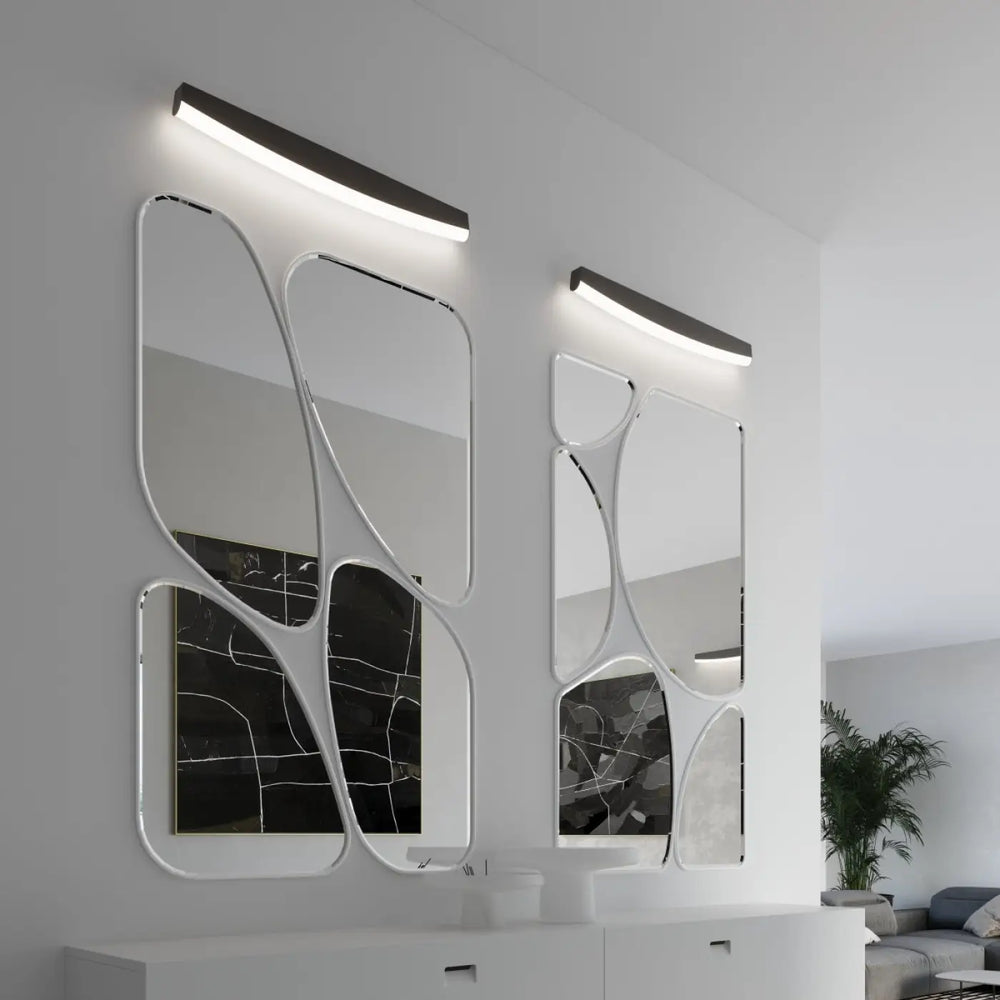 Applique murale jorun 3000k noire avec cadre acrylique blanc et luminaire à led intégré pour couleurs déclairage variées