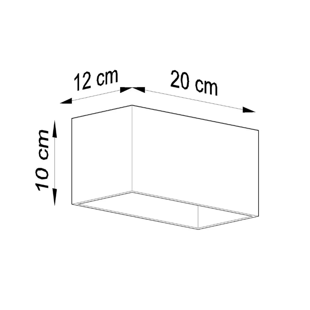 Applique murale quad maxi noir en bois naturel minimaliste rectangulaire 20x12x10 cm pour décoration murale