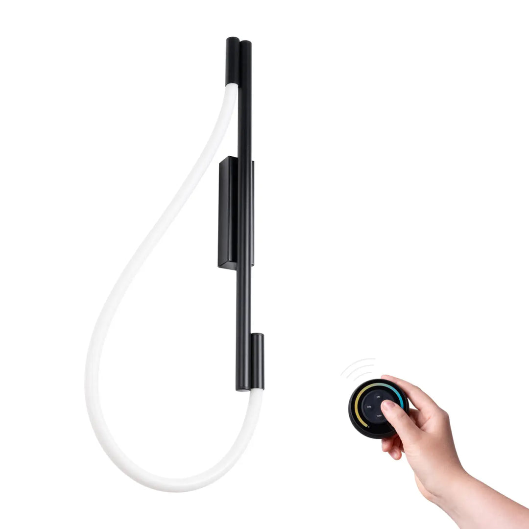 Aplique de pared GALAKSE, LED negro, 2700-6500K