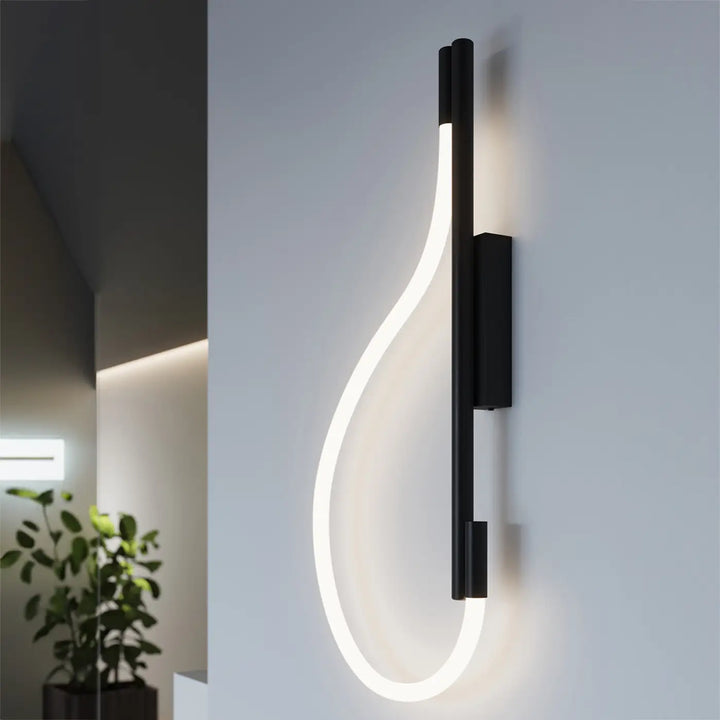 Aplique de pared GALAKSE, LED negro, 2700-6500K