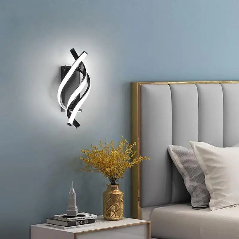 Applique Murale Led Originale Design Ruban Torsadé