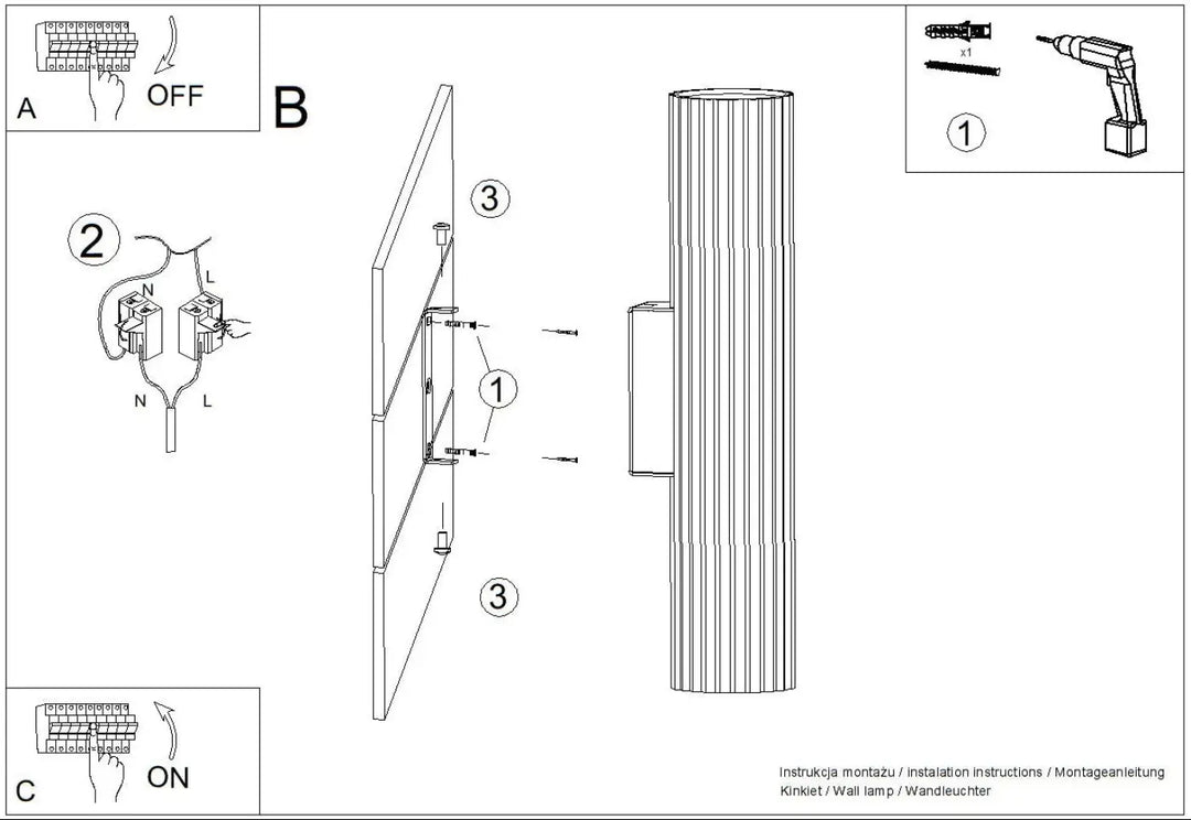 Aplique LED de pared IVAR melocotón 4000K
