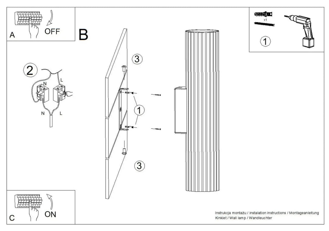 Aplique de pared LED IVAR melocotón 3000K