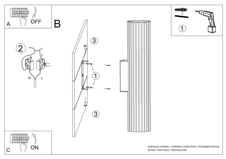 Aplique de pared LED IVAR melocotón 3000K
