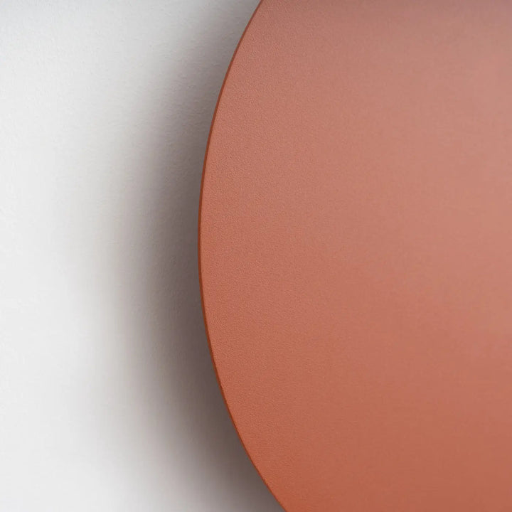 Applique murale borgen 3000k en terracotta mat texturé, idéale comme seule applique murale moderne rouge ocre