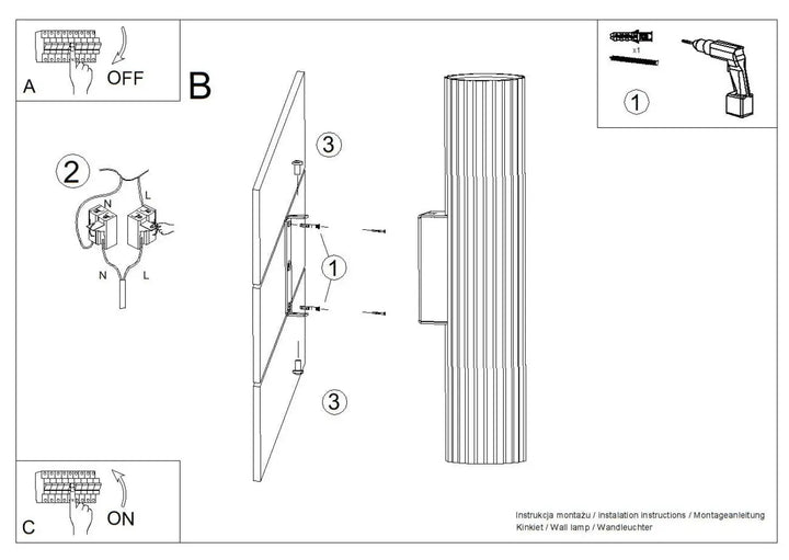 Aplique de pared LED IVAR ultramar 3000K