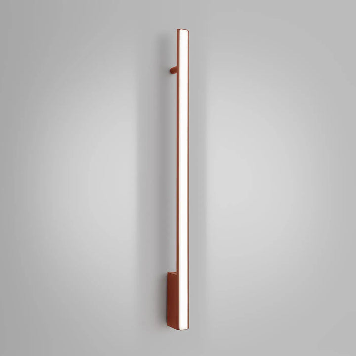 Applique murale LAGOM ocre rouge allumée, détail du diffuseur