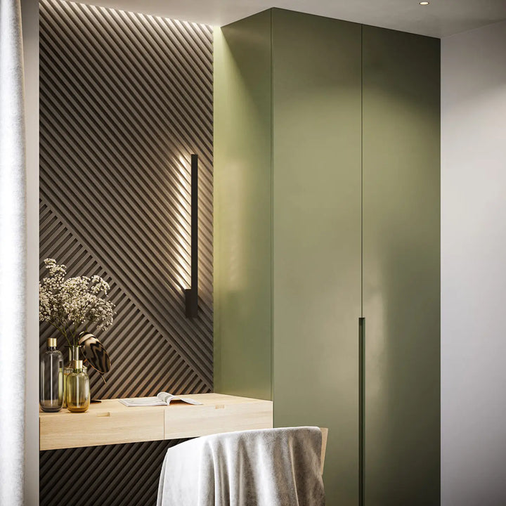 Aplique de pared LAHTI L, negro, 4000K