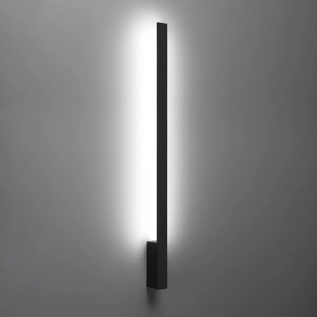 Aplique de pared LAHTI L, negro, 4000K