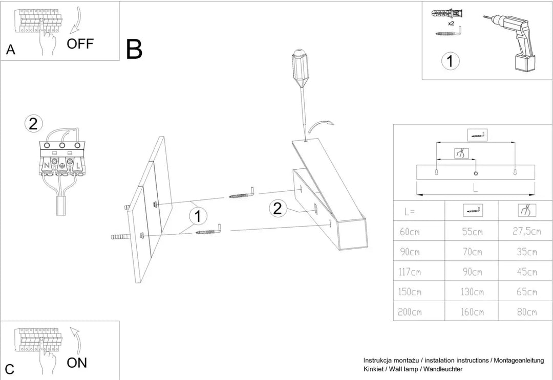 Aplique de pared blanco PINNE 67