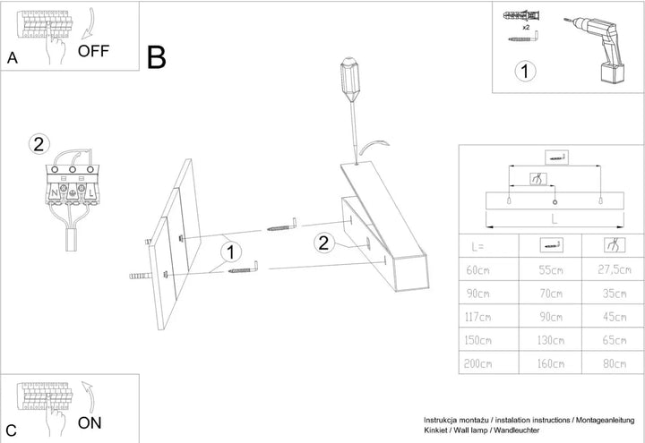 Aplique de pared blanco PINNE 67