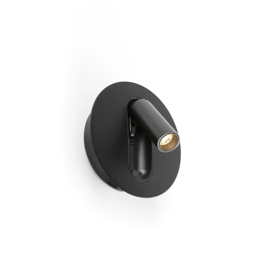 Applique liseuse Timit USB-C noire de Faro Barcelona