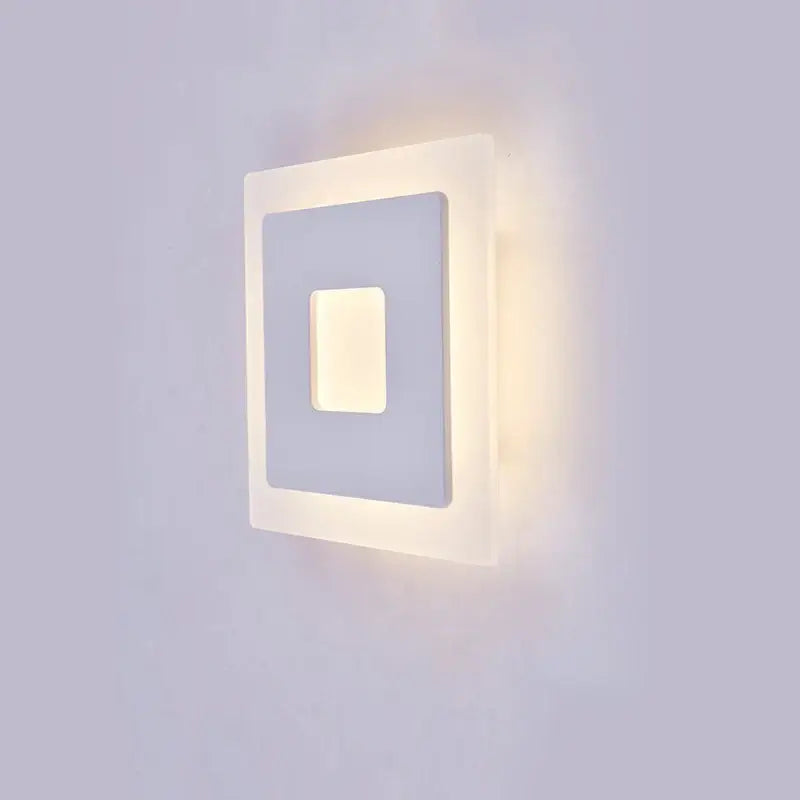 Applique Murale Moderne Led Design Carré Noir Pour Salon