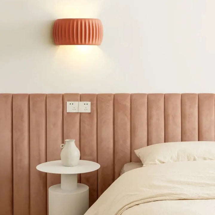 Applique murale moderne en résine crème beige lumière douce