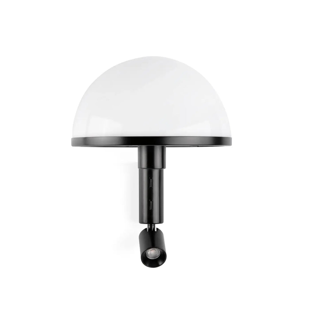 Détail de l'applique Dome avec liseuse LED