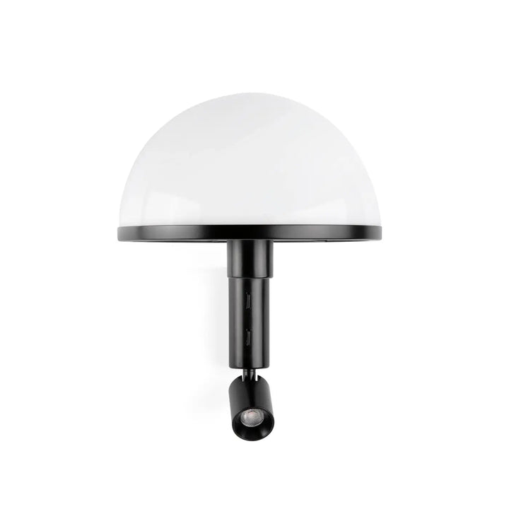 Détail de l'applique Dome avec liseuse LED