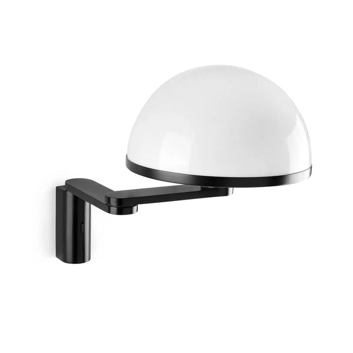 Applique murale Dome noire avec bras orientable de Faro Barcelona