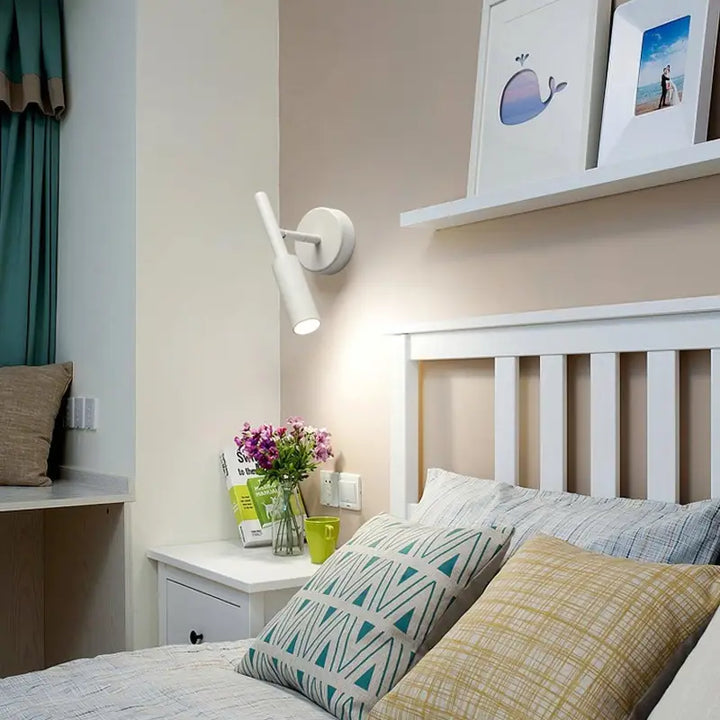 Applique Murale Noire Design En Tube Aluminium