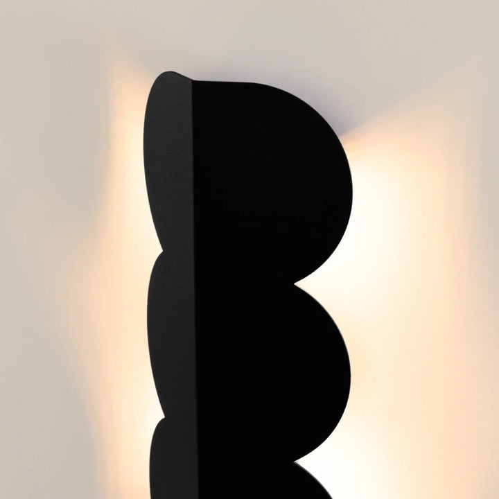 Aplique de pared negro BISCUIT