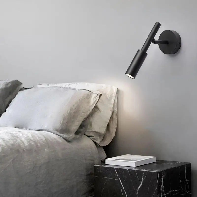 Applique Murale Noire Design En Tube Aluminium