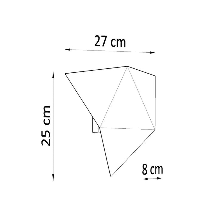 Applique murale solido noir en céramique blanche minimaliste avec marquages dimensionnels précise design original intemporel