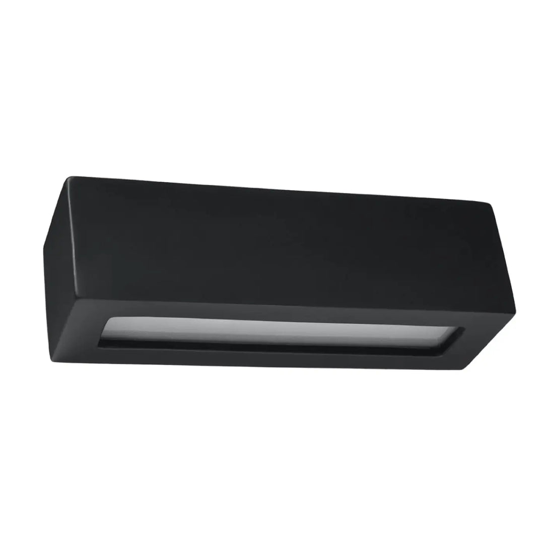 Applique murale led noire en céramique veGa moderne avec design rectangulaire élégant pour intérieur contemporain