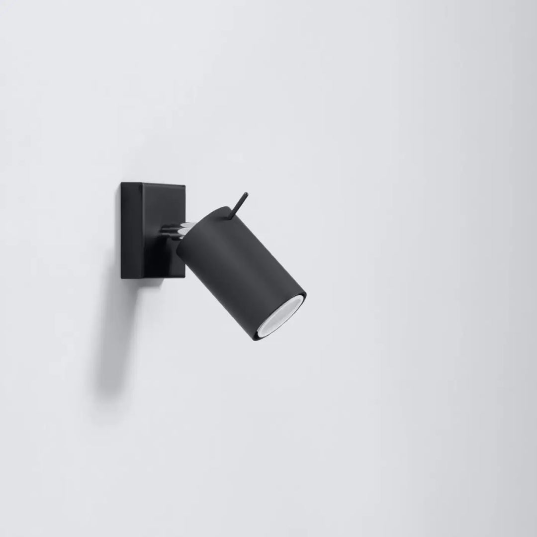 Applique murale noire ring avec bras mobile en finition mate pour une totale liberté daménagement