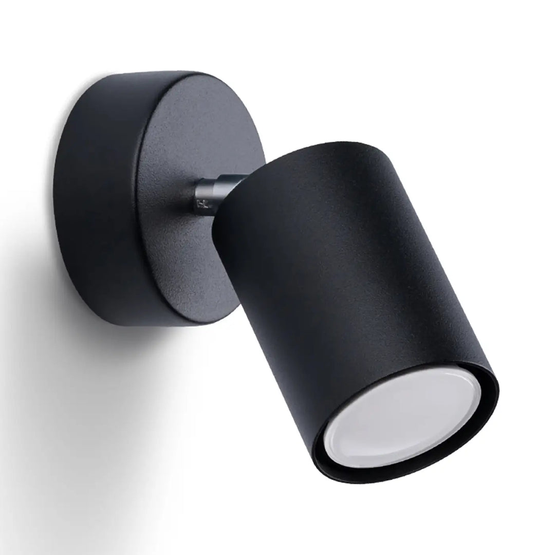 Applique murale lemmi 1 noir avec module led en finition mate pour une lumière conviviale dans les plafonniers lemmi