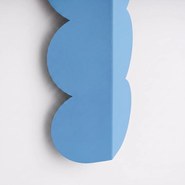 Applique murale BISCUIT bleu clair détail du pli