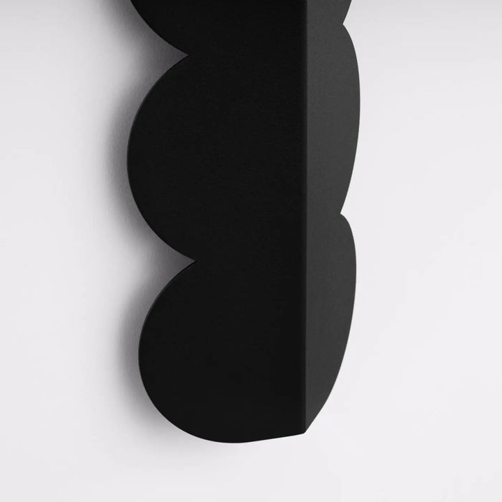 Applique murale BISCUIT noir détail du pli