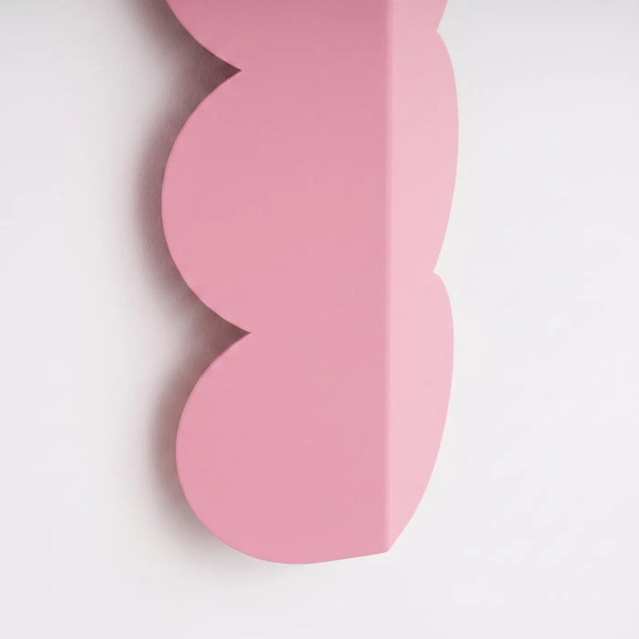 Applique murale BISCUIT rose détail du pli