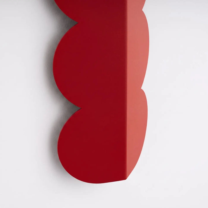Applique murale BISCUIT rouge détail du pli