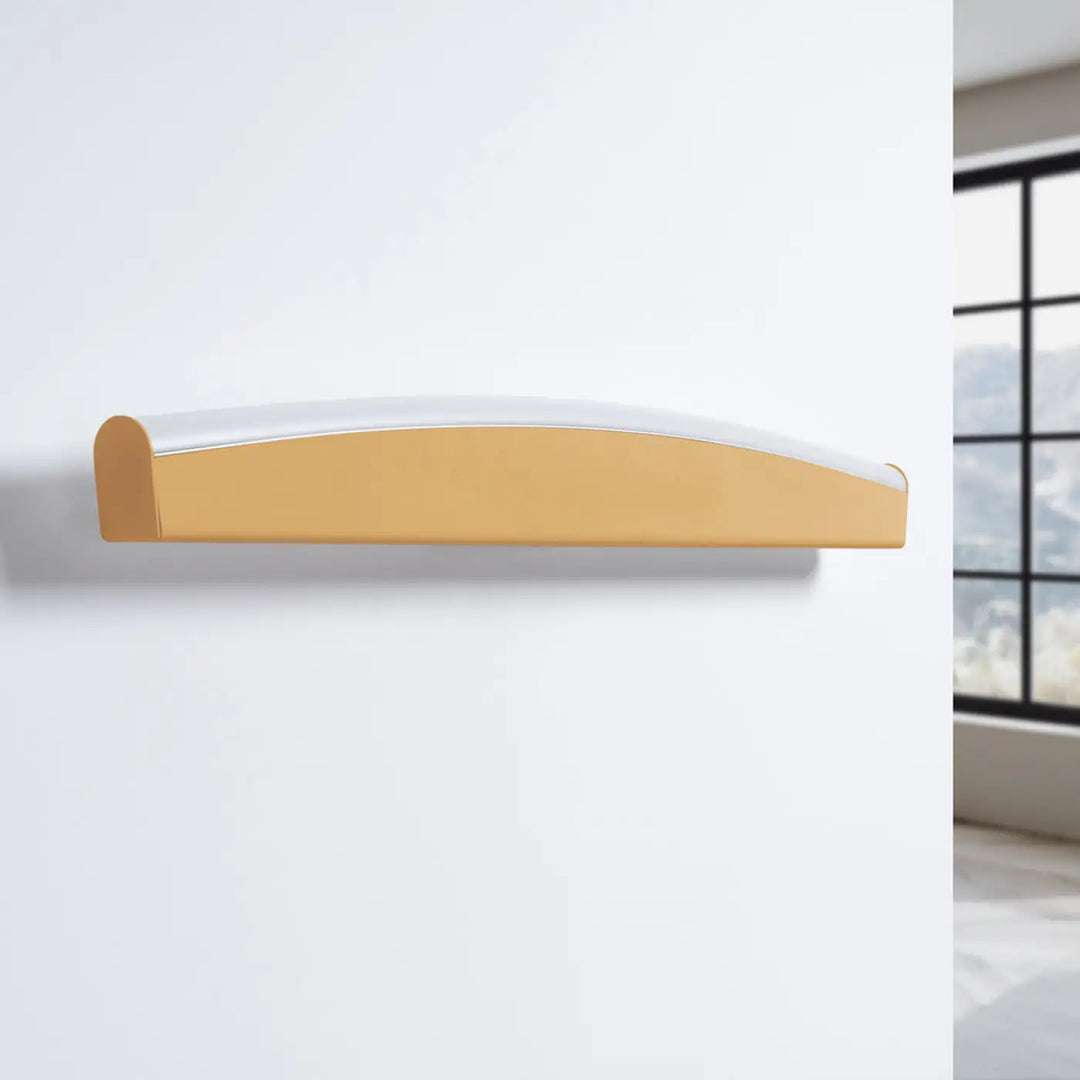 Applique murale jorun 4000k or luminaire à led en métal doré avec éclairage intégré et finition métallique élégante