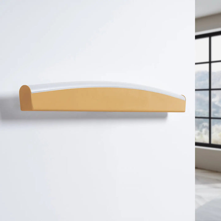 Applique murale jorun 4000k or luminaire à led en métal doré avec éclairage intégré et finition métallique élégante