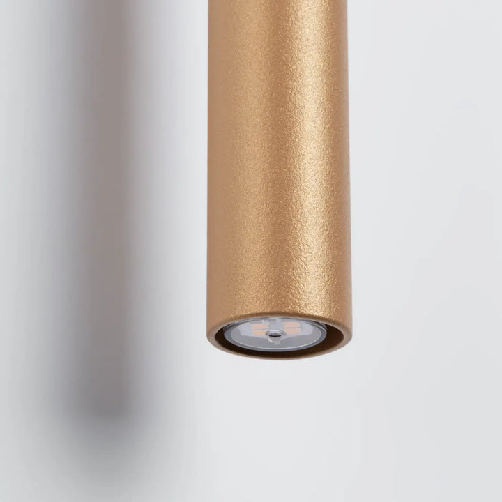 Applique murale PASTELO 2 or avec lampe led cylindrique dorée mate design moderne série pastelo