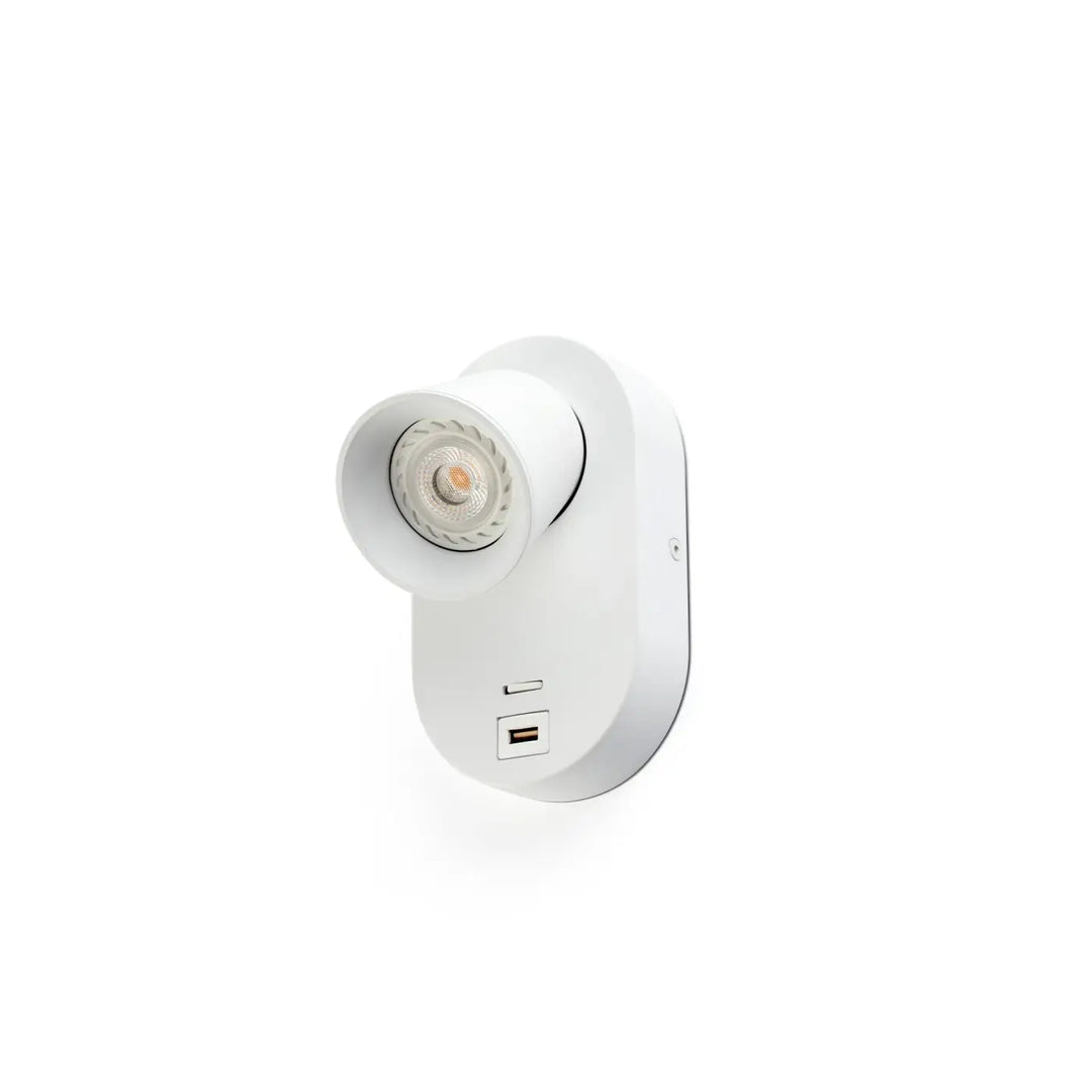Applique murale Corb blanche avec port USB de Faro Barcelona