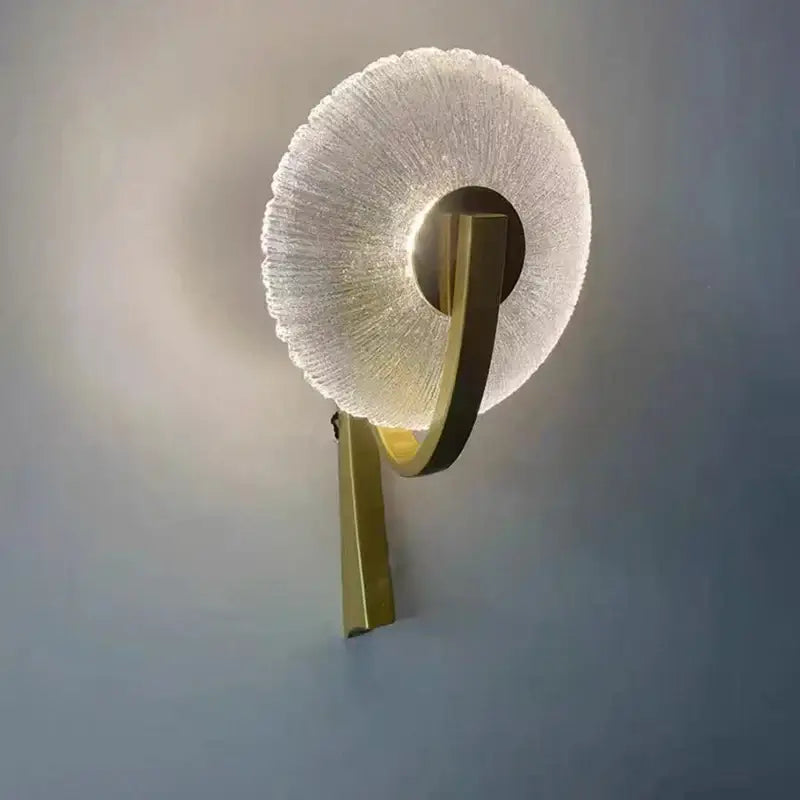 Applique Murale Originale Au Style Rétro Verre Noir
