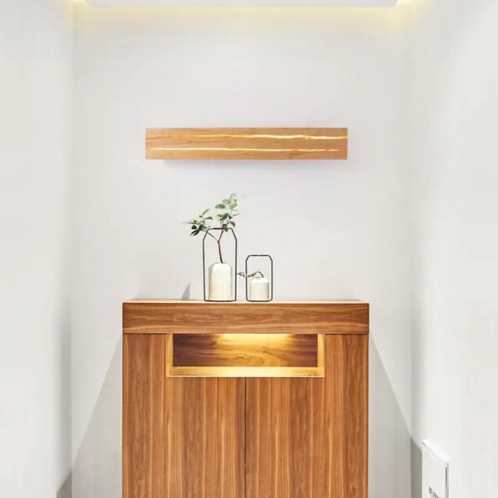 Applique Murale Originale Bois Rectangulaire Beige