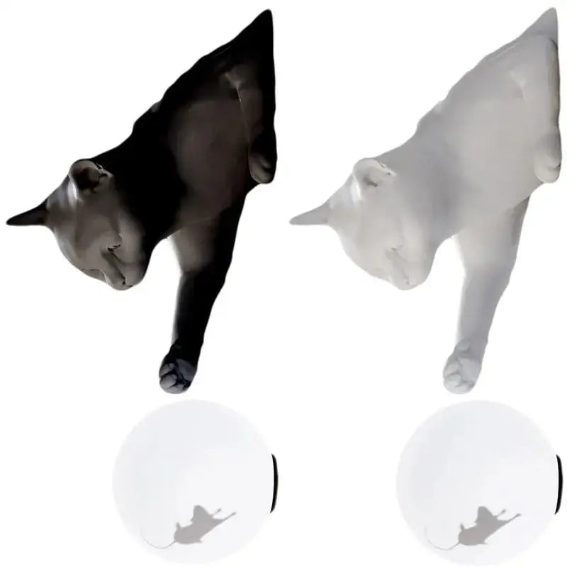 Applique Murale Originale Chat Avec Boule Lumineuse Élégant