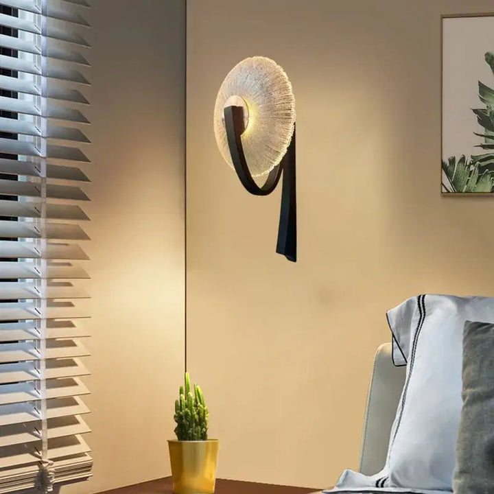 Applique Murale Originale Au Style Rétro Verre Noir