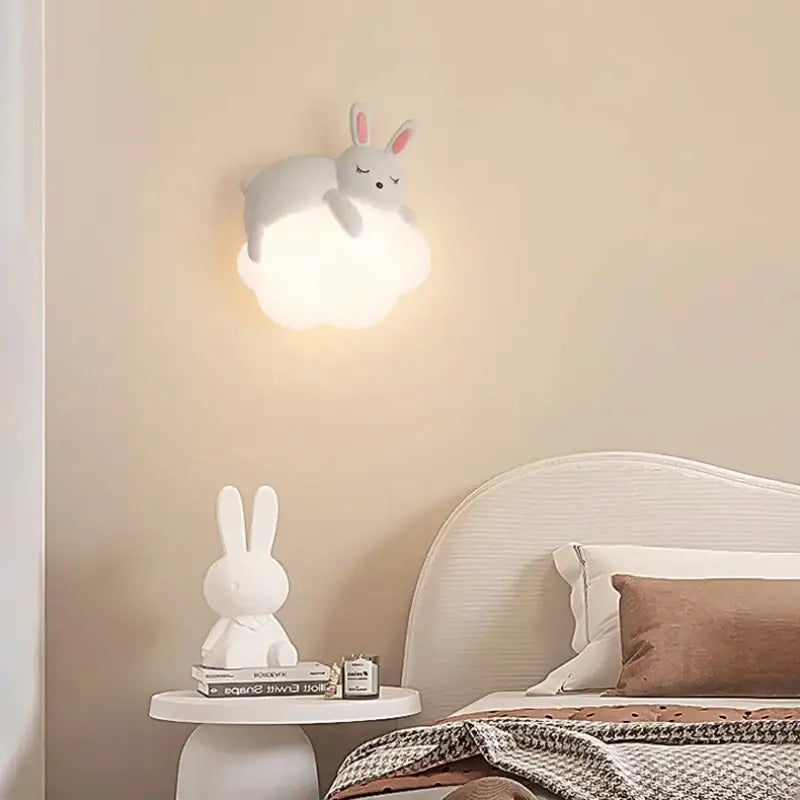 Applique Murale Ours Blanc Pour Chambre D’Enfant Sur Nuage