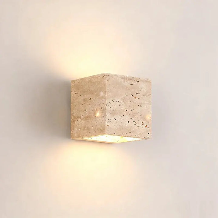 Applique murale en pierre naturelle en travertin au style minimaliste